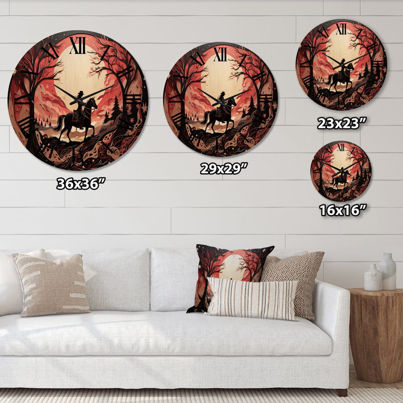 Horloge murale Western Wild West, Petit