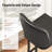 Kunkel 24" Modern Kitchen Counter Stool with Faux Leather Padded Seat and Metal Frame-474068145-474068175
