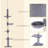 9' Adjustable Height Floor-To-Ceiling Vertical Cat Tree - Grey And White