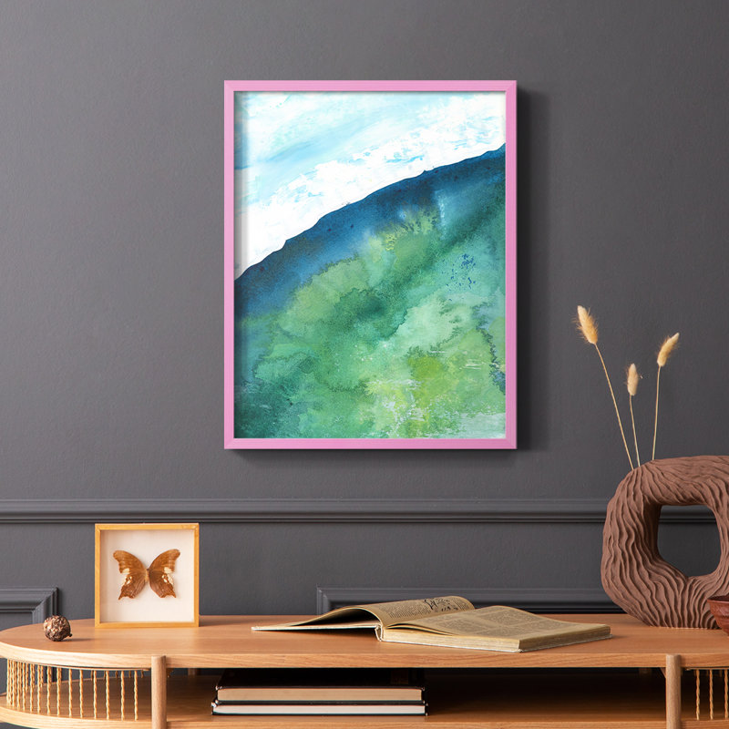 New Air II, reproduction encadrée - bois massif, H 10 po x l 8 po, Rose