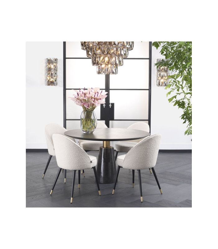 Upholstered Dining Chair, Light Gray