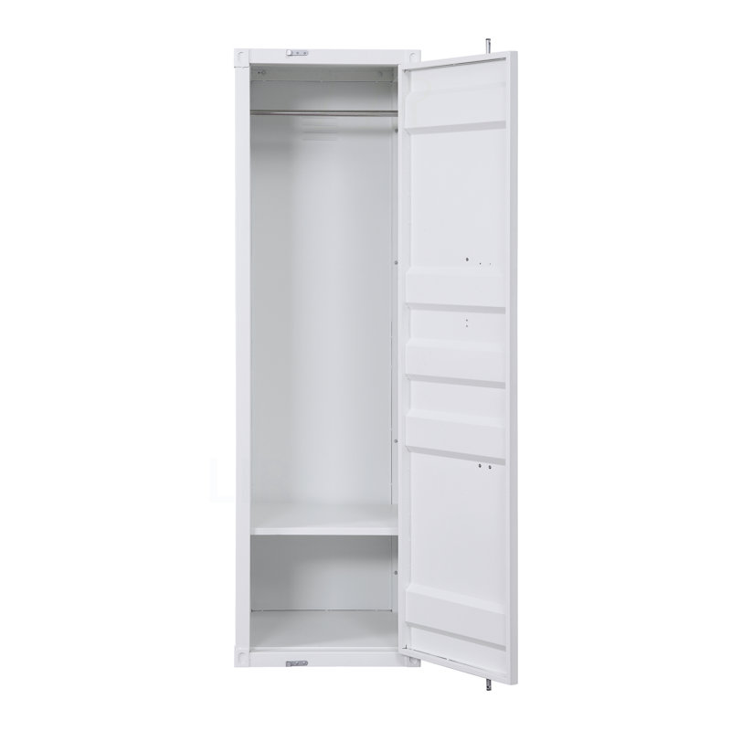 Cargo Blue Finish Wardrobe, White