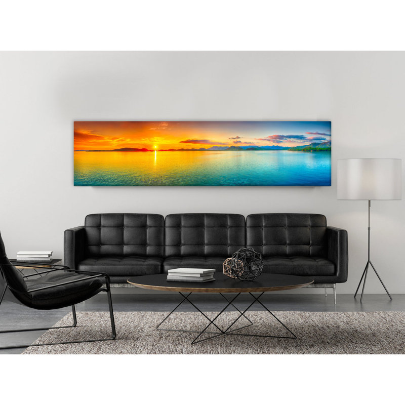 «Sunrise Over The Sea», impression sur toile panoramique, H 20 po x l 60 po x P 1,5 po