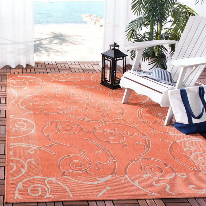 Herefordshire Performance Floral Indoor/Outdoor Area Rug, Rectangle 5'3" x 7'7"