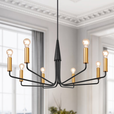 Lustre de salle à manger classique / traditionnel à 8 lumières l 39,4 po Jacinta