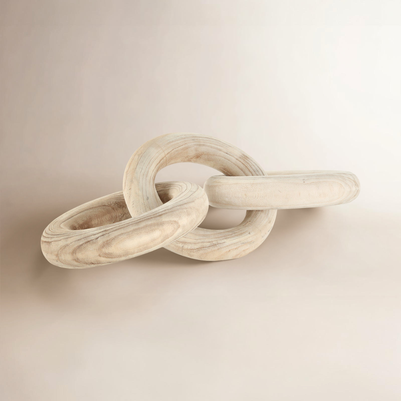3-Link Chain Wood Sculpture