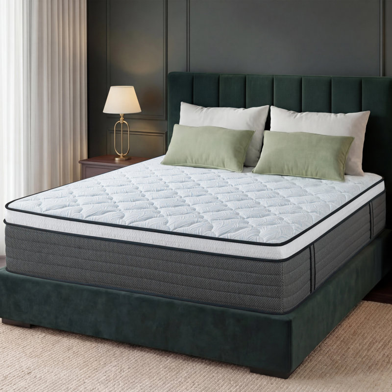 Matelas hybride ferme Signature ™ de 12 pouces - soutien central renforcé, sans évier au milieu, confort respirant avec les traverses DuPont ™ en fibres, pour le dos et le ventre