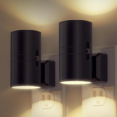 2 Pack Modern LED Night Light  Plug Into Wall