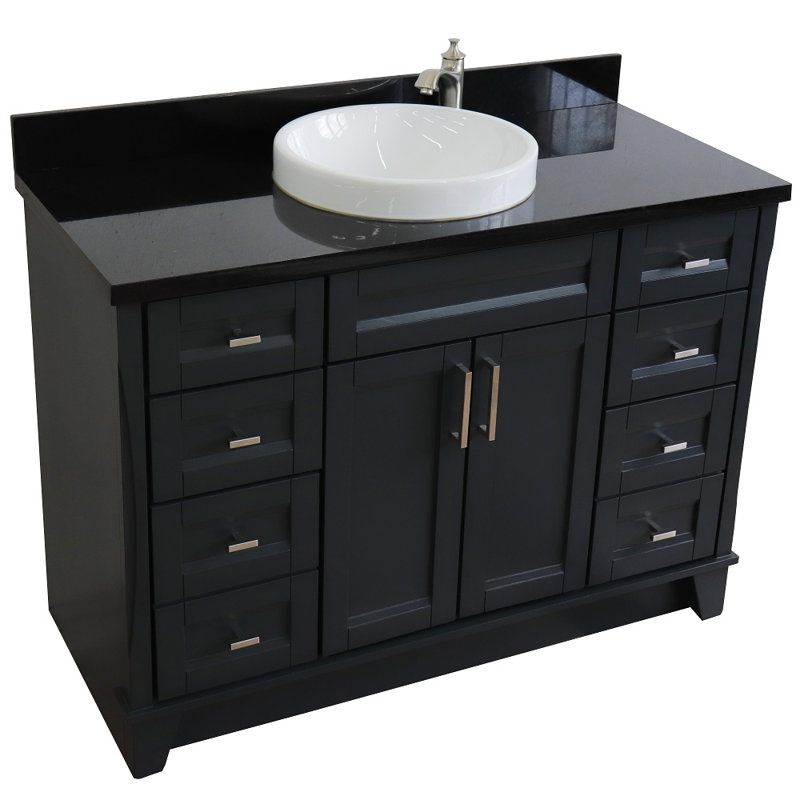 Ensemble de meuble-lavabo simple 49 po Brophy, Noir galaxie