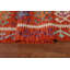 Tapis kilim orange et bleu tissé à plat 8 x 12