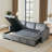 90.5'' Velvet Upholstered Sleeper Sofa With Storage Sofa Bed Two Pillows-1175793851