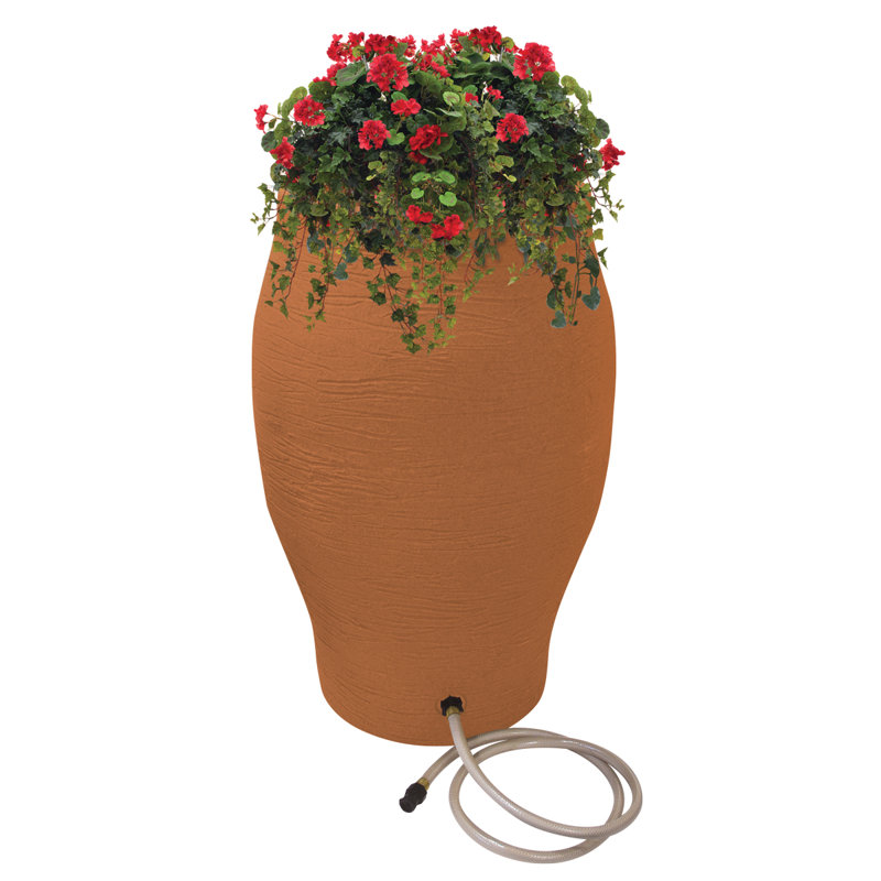 Baril de pluie plat, Terra Cotta, 60 gallons