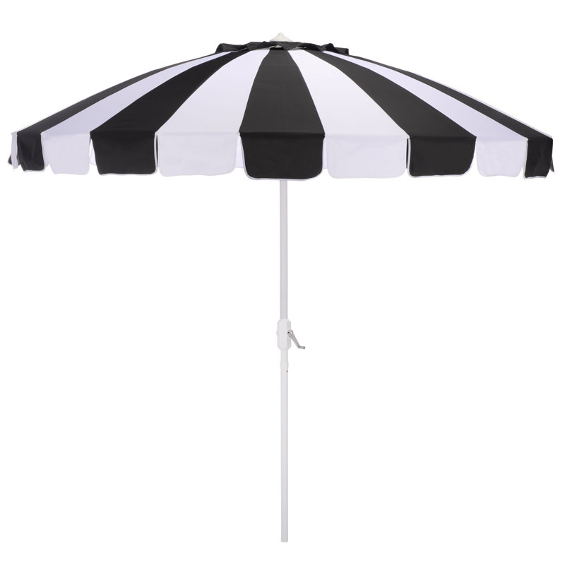 Parasol à manivelle 9 pi Buti, Rayures noires
