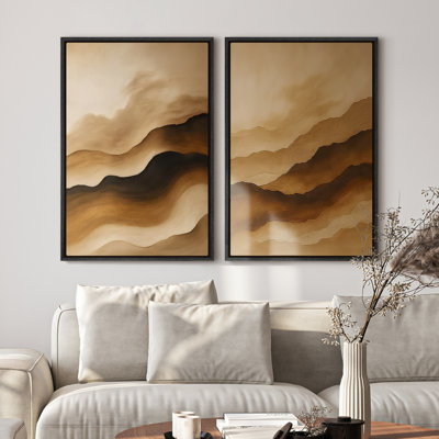 Framed Canvas Wall Art, Vintage Abstract Wall Canvas Prints