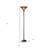 71" Rusted Torchiere Floor Lamp With Brown Dome Shade