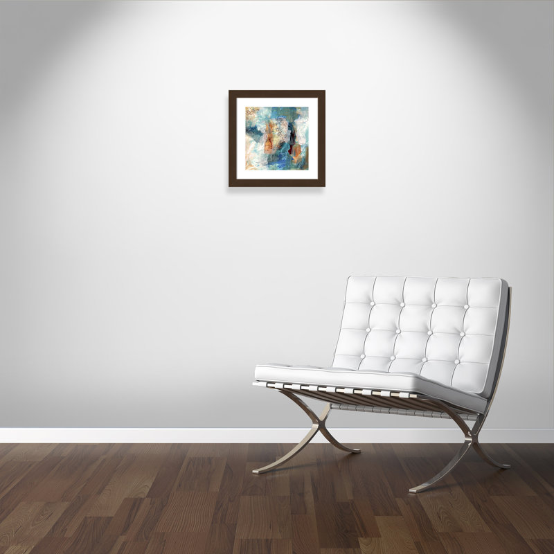 Painterly Elements " Painterly Elements II " Painting Print, Brushed Copper Framed, 18.5" H x 18.5" W x 1.13" D