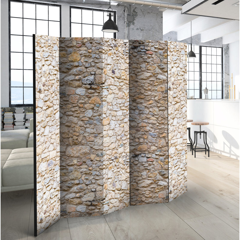 Solid Wood Folding Room Divider, 5
