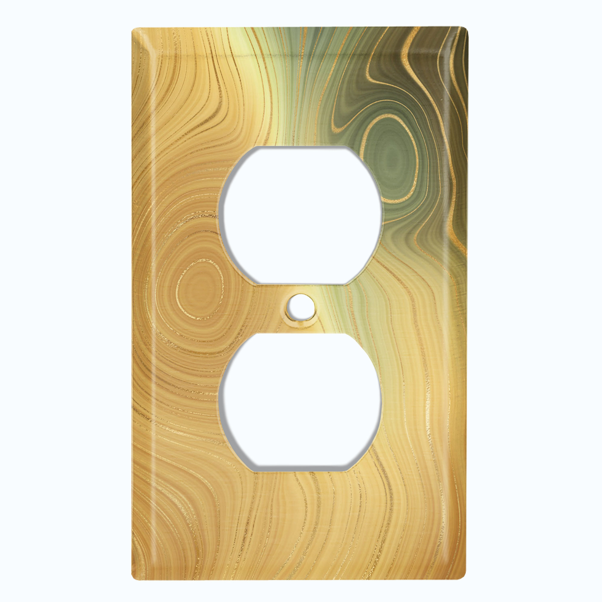 WorldAcc Metal Light Switch Plate Outlet Cover (Marble Earth Strata ...