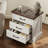 23.6”Wx17.7”D Rustic Couch End Table With 3 Ample Drawers, Farmhouse Nightstand With 4 Solid Wood Legs, Vintage Bed Side Table With Durable Structure (Set Of 2)-854703811