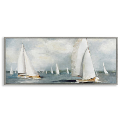 Giclée encadrée par une flotte de voiliers Windy, conception de Sally Swatland