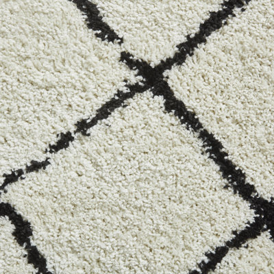 Scandi Berber area rug Machine Woven Rectangle White