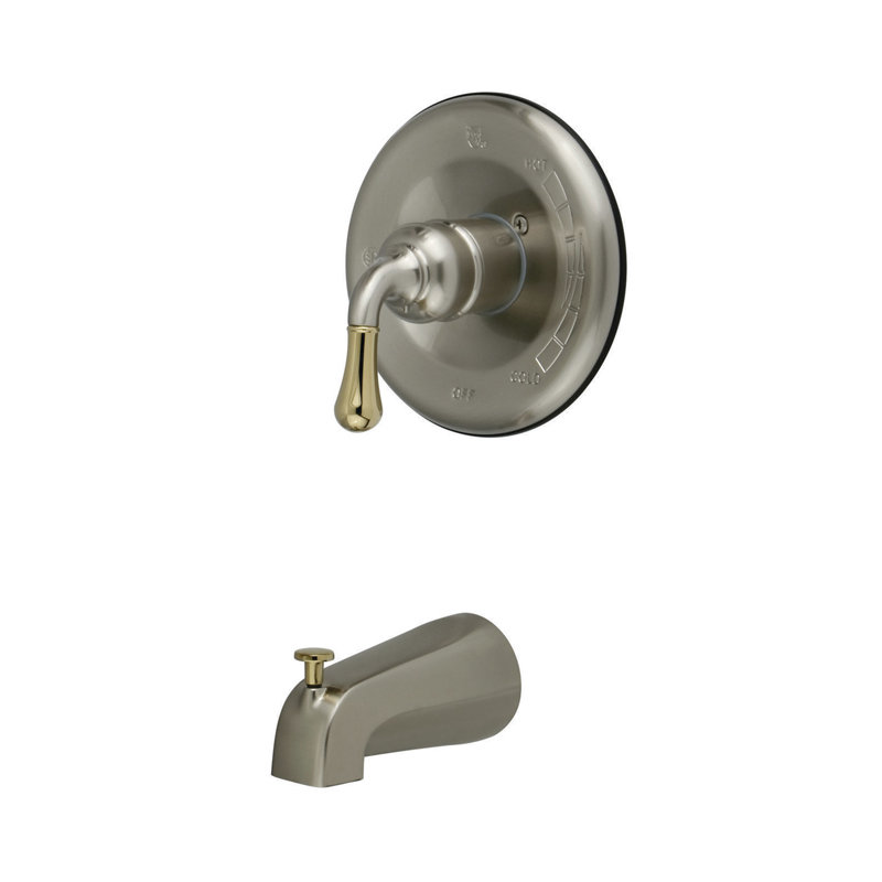 Single Handle Wall Mounted Tub Spout, Chrome/Polished Brass