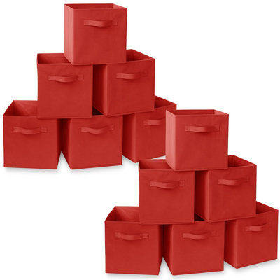Collapsible Fabric Cubes, 11" Storage Bins (Set of 12)