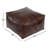 Cleore Galya 22" Wide Genuine Leather Square Pouf-1913009533