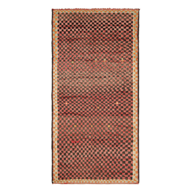 One-of-a-Kind 6'x12'2 1950s Wool Area Rug