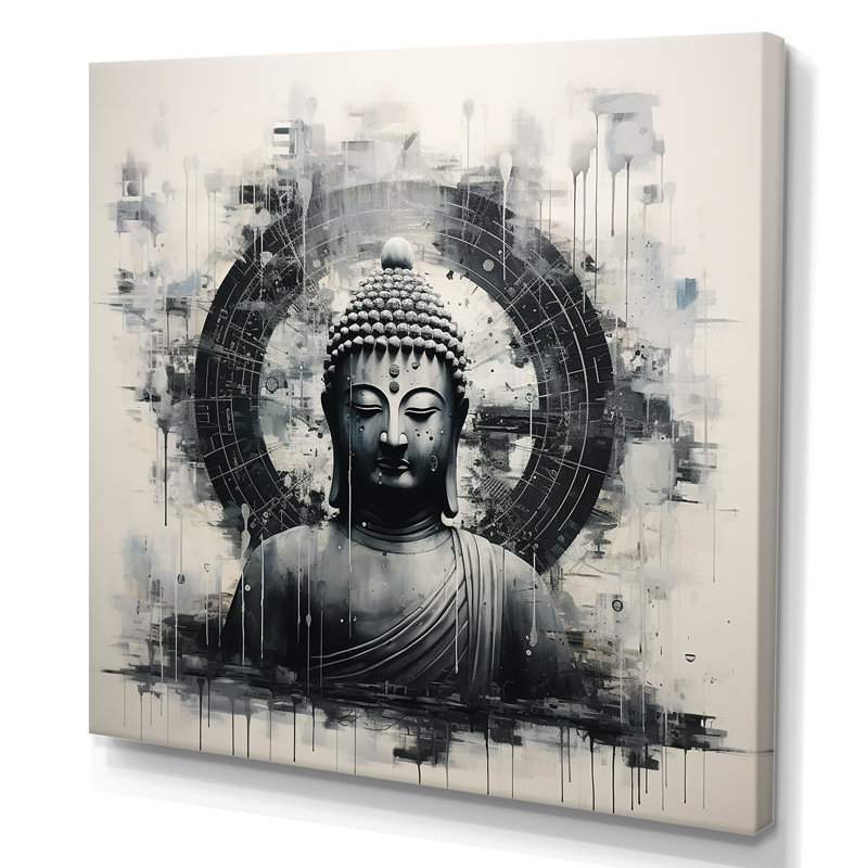 Statue du Saint Bouddhisme II sur toile, Toile tendue, H 36 po x l 36 po