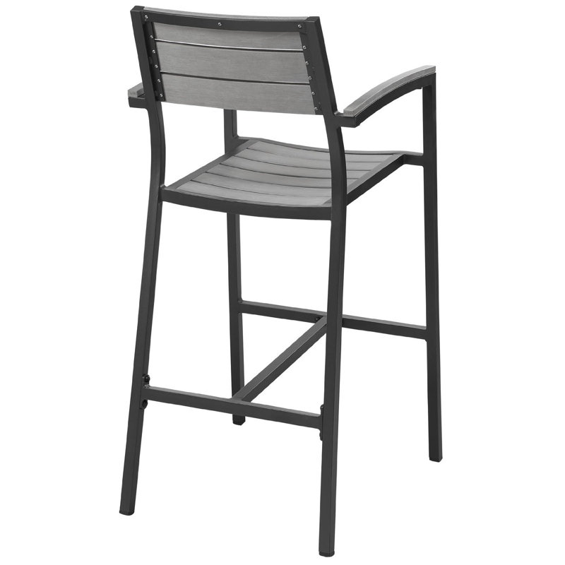 Tabouret de bar 28,5 po Maine, Noir/gris