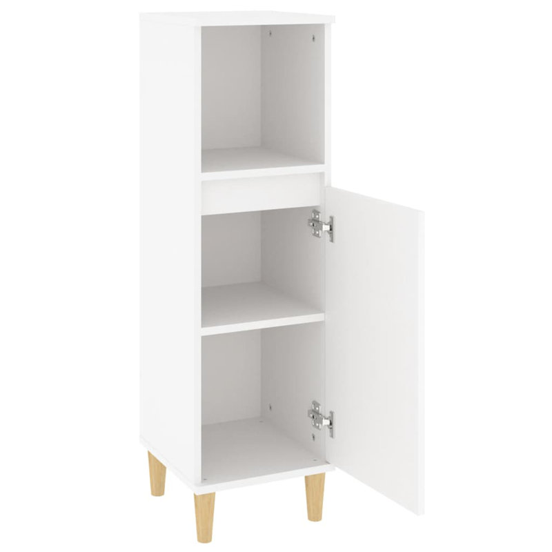 Kryslynn Linen Cabinet, White/Natural