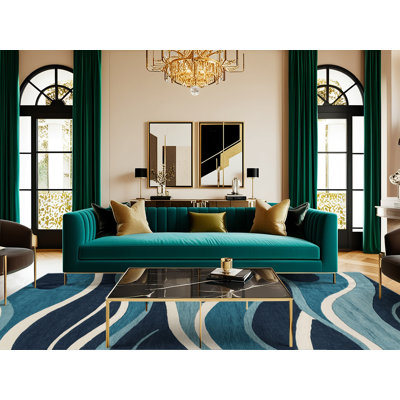  Tapis côtier lavable Wave Motion Study