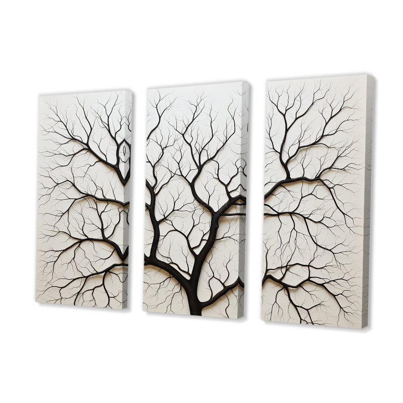 Arbre de minimalisme américain Basswood, H 40 po x l 60 po x P 1 po