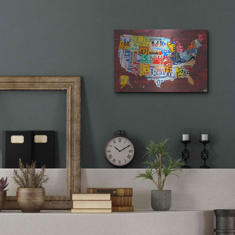 "USA Map Edition 15" par Design Turnpike, H 12 po x l 16 po