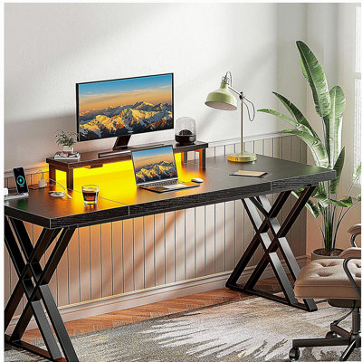 Bureau d'ordinateur épais - 180 NOIR