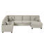 Canapé modulaire polyvalent en forme de U avec repose-pieds mobile et poches de rangement latérales, parfait pour les salons modernes