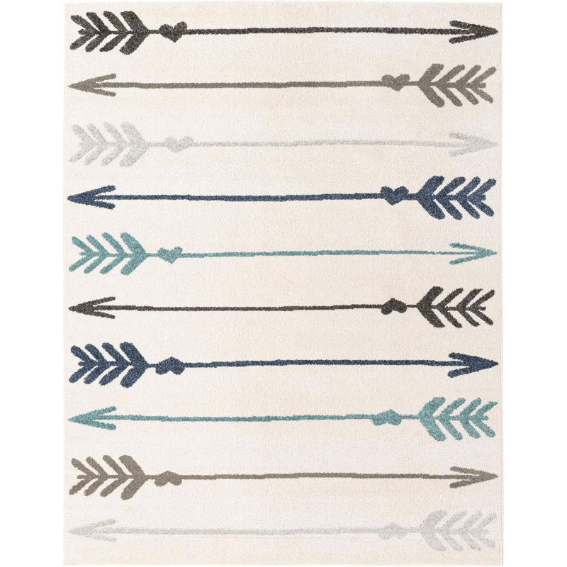 Dryer Geometric Indoor Rug, Rectangle 7'10" x 10'