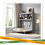 Grand lit escamotable mural avec tablettes supérieures et USB-653818147