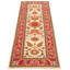 Tapis de couloir ivoire en laine noué à la main de conception unique 3 pi 1 po x 9 pi 5 po Monigue
