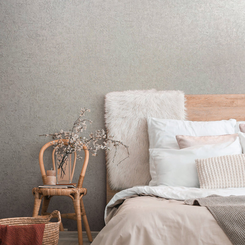 Kumano Textured Plaster Wallpaper Roll, Blue