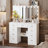 Aurey Makeup Vanity Desk With Fold Mirror And  Adjustable Lights