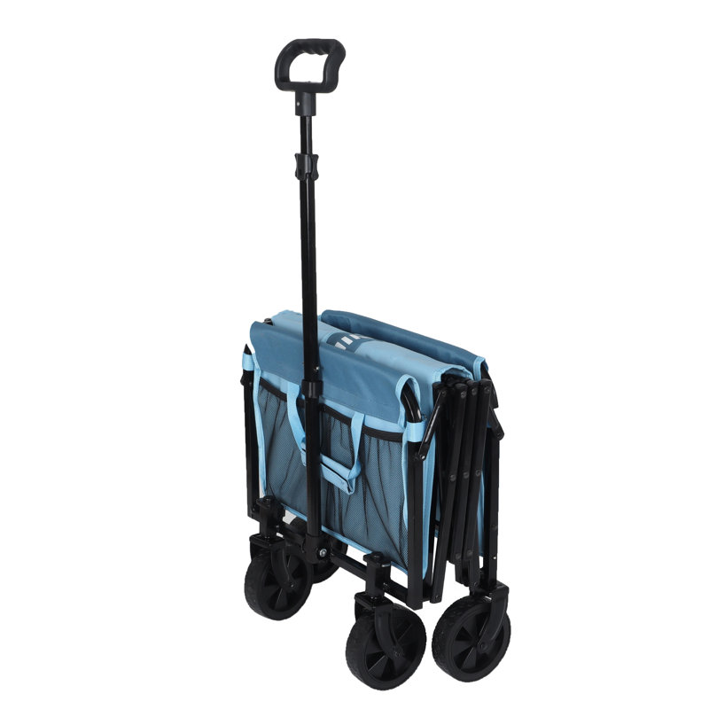 Chariot utilitaire pliable avec porte-gobelets IMNNY, Bleu