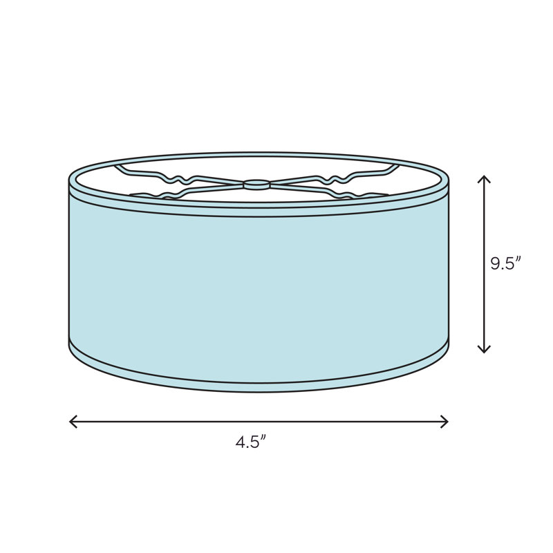 Glass`n Glass - Cylinder Pendant Glass Shade - Brushed Steel Finish, Clear/Red