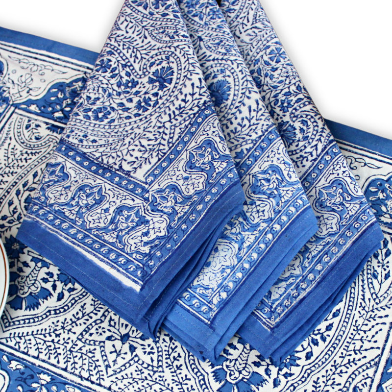 Block 19" Set of Four Cotton Napkins