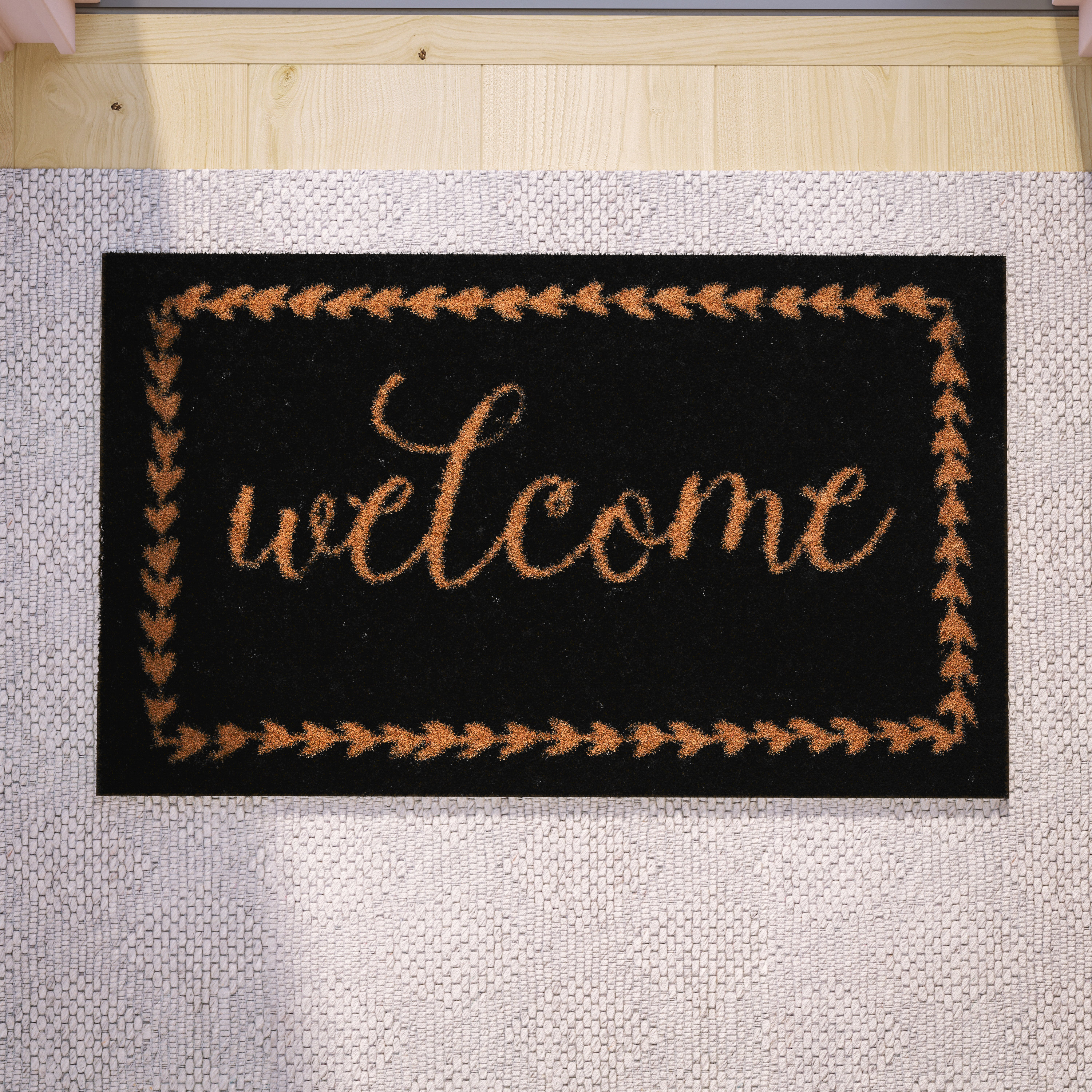 Make colorful large coir doormat for a welcoming entrance