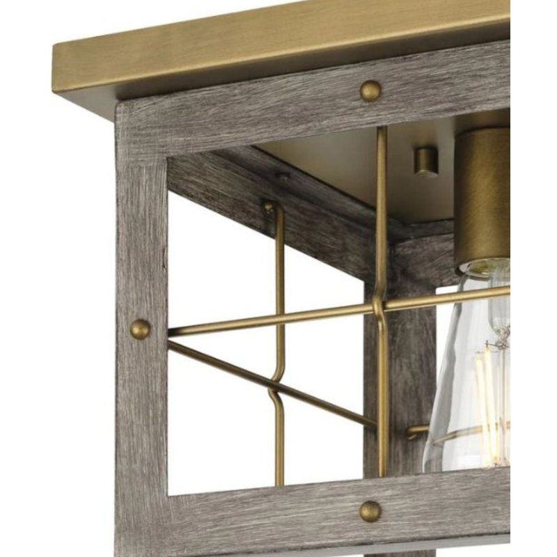 Plafonnier encastré 1 lumière 10 po Andreoni, Laiton vieilli
