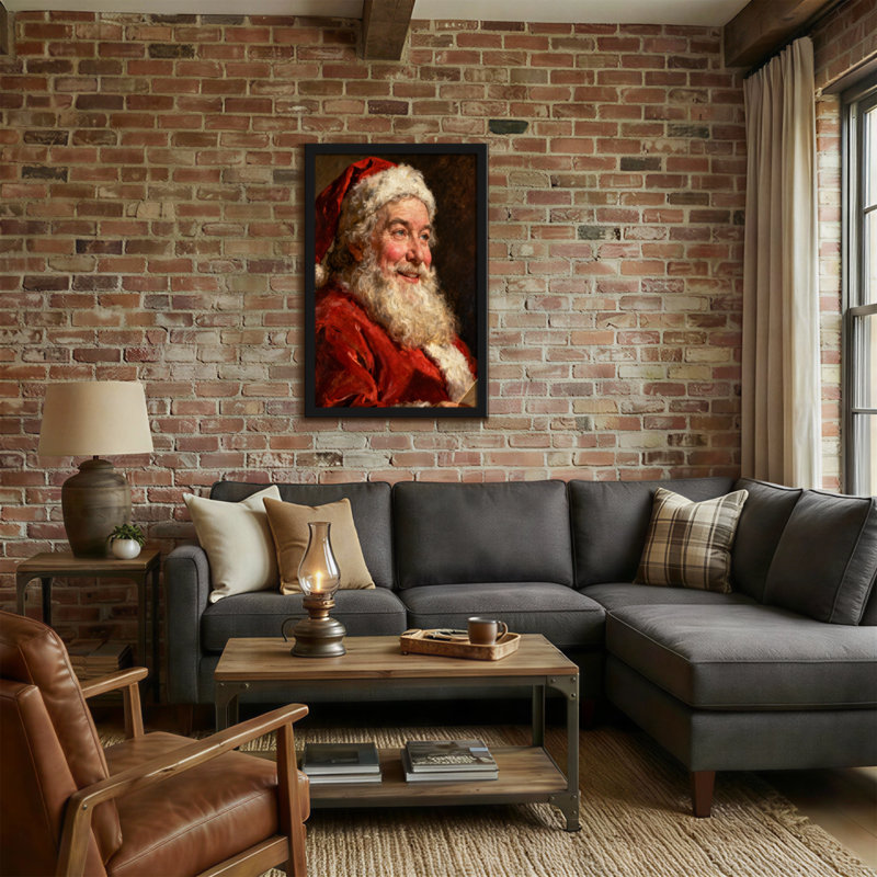 Noël, père Noël, art classique de Noël, H 36 po x l 24 po