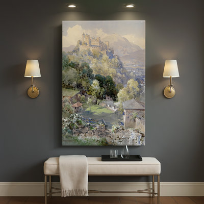 View of Fort Hohensalzburg -Gallery Wrapped Canvas by Edward Theodore Compton