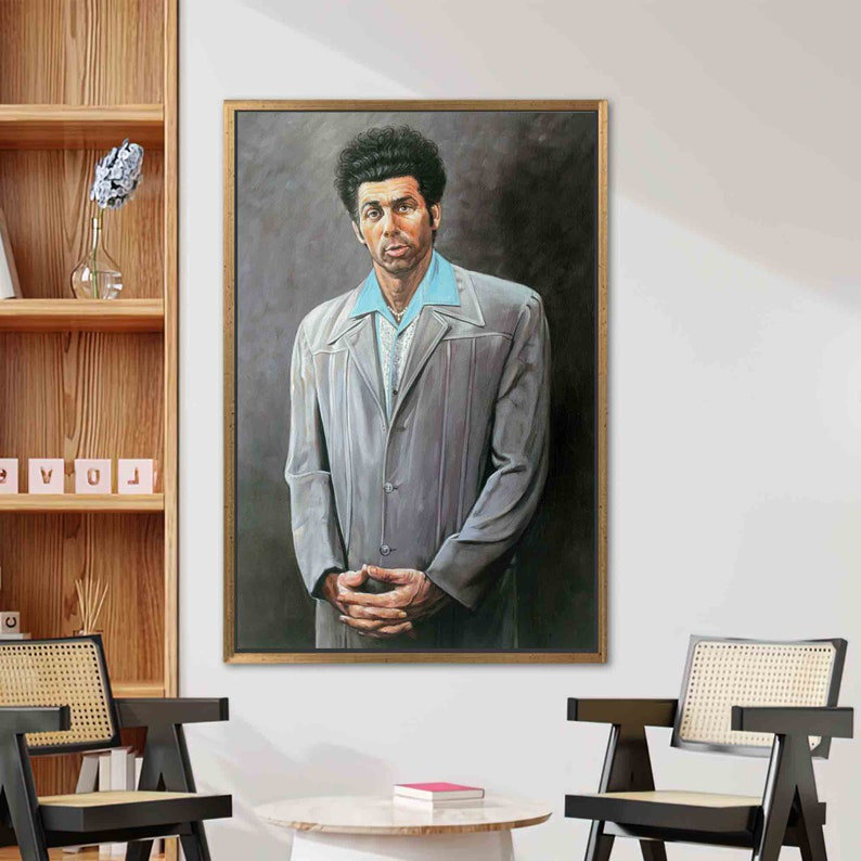Art moderne moderne sur toile encadrée, Cosmo Kramer, Reproduction encadrée sans passe-partout, H 41 po x l 30 po, Doré